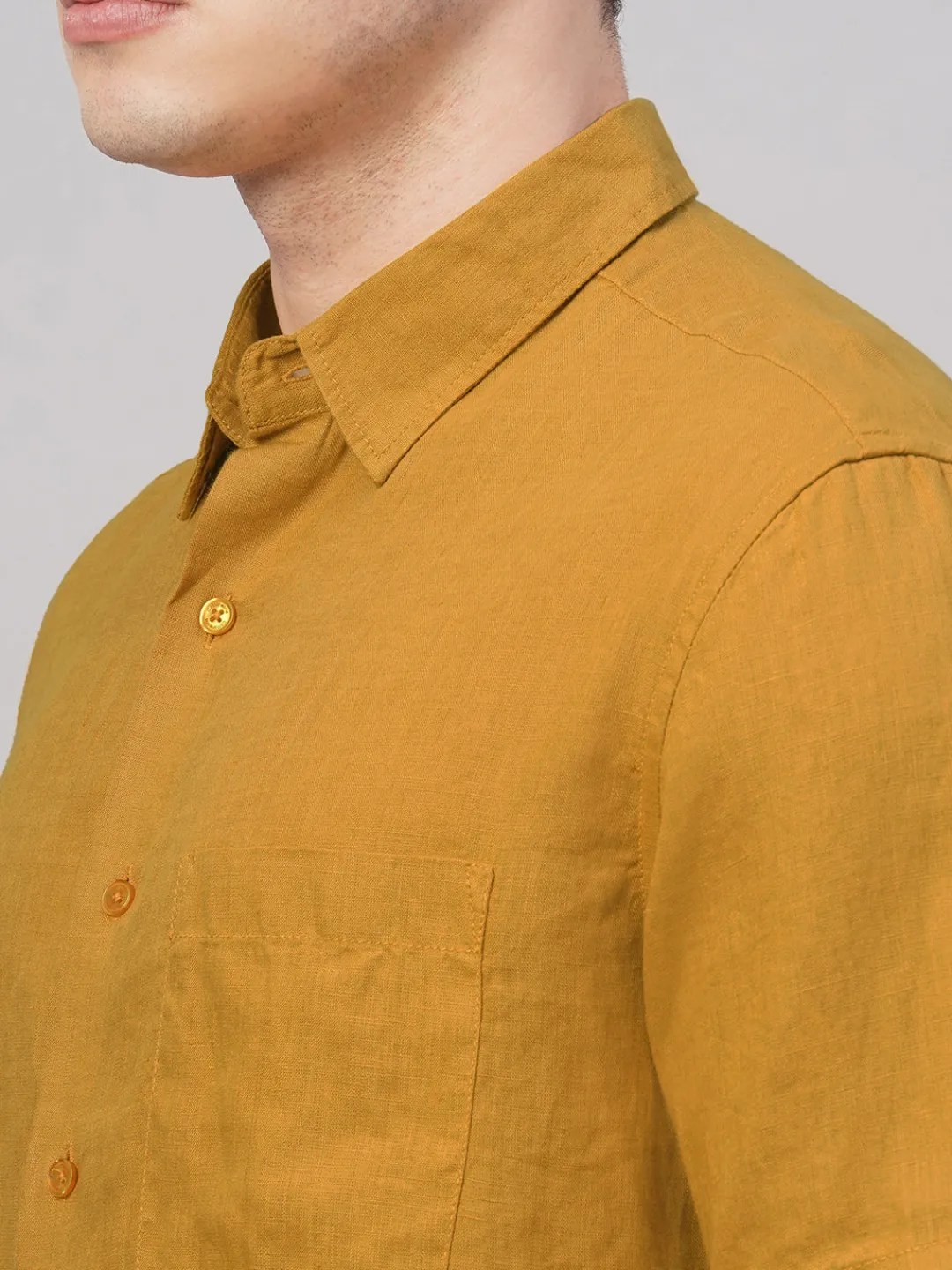 Women Cottonworld 100% Linen Shirts | 100% Linen Shirts^Men's 100% Linen Regular Fit Shirt