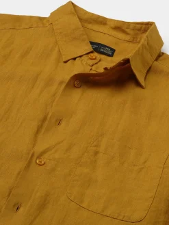 Women Cottonworld 100% Linen Shirts | 100% Linen Shirts^Men's 100% Linen Regular Fit Shirt