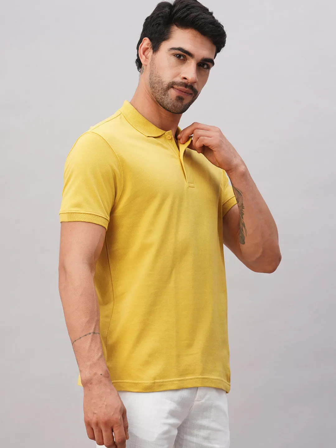 Cottonworld Regular Fit | Polo^Men's Cotton Regular Fit Tshirt