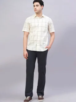 Women Cottonworld Checkered | Checkered^Men's 100% Cotton Regular Fit Shirt