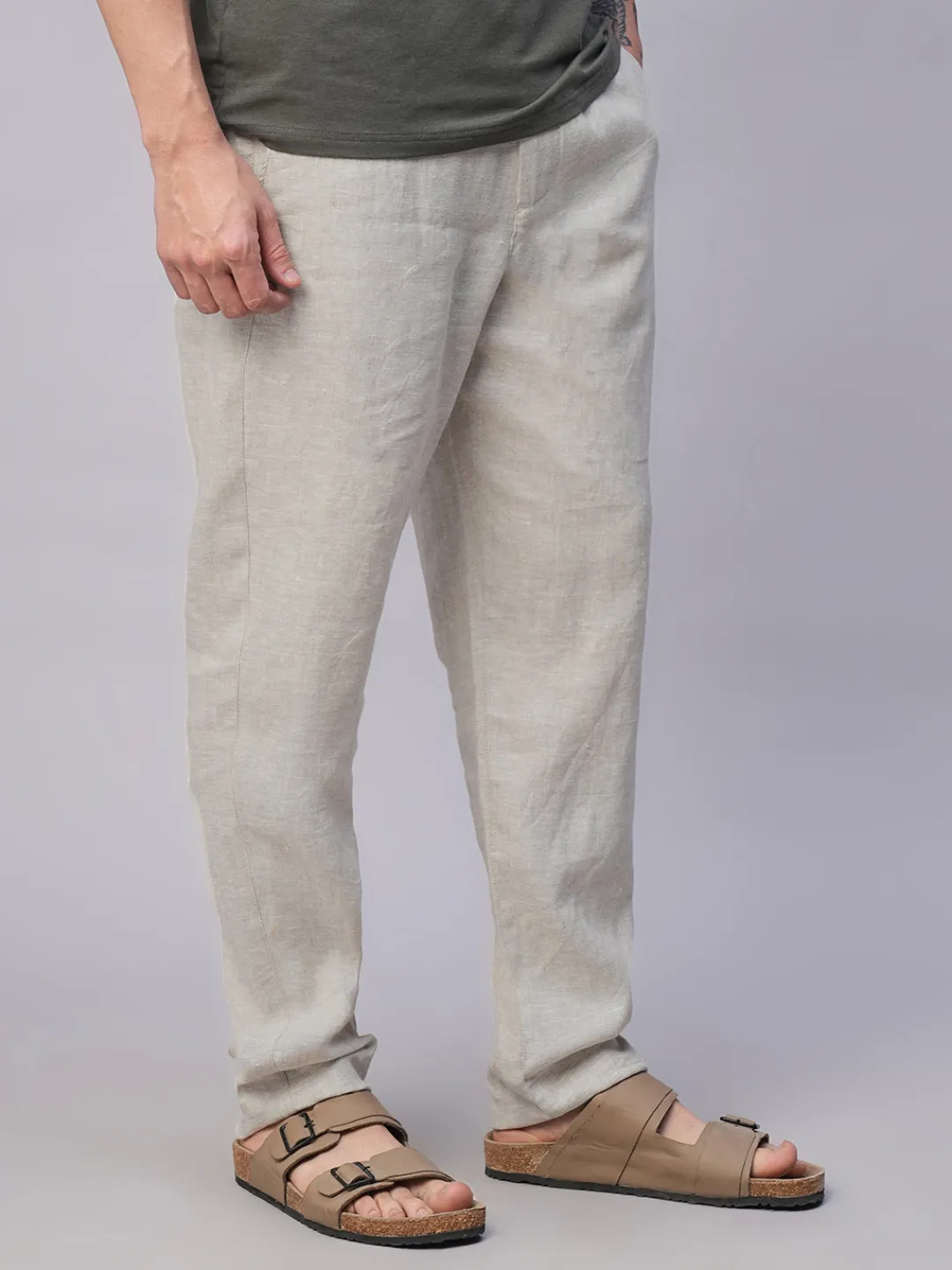 Cottonworld 100% Linen Pants | 100% Linen Pants^Men's 100% Linen Regular Fit Pant