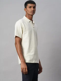 Cottonworld Regular Fit | Polo^Men's Cotton Elastane Regular Fit Tshirt