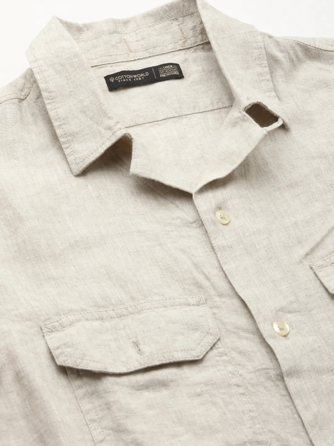 Women Cottonworld Solid | Solid^Men's Cotton Regular Fit Shirt