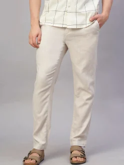 Cottonworld Pants | Pants^Men's Linen Cotton Regular Fit Pant
