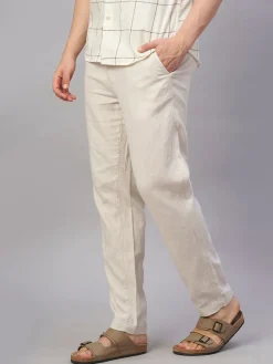 Cottonworld Pants | Pants^Men's Linen Cotton Regular Fit Pant