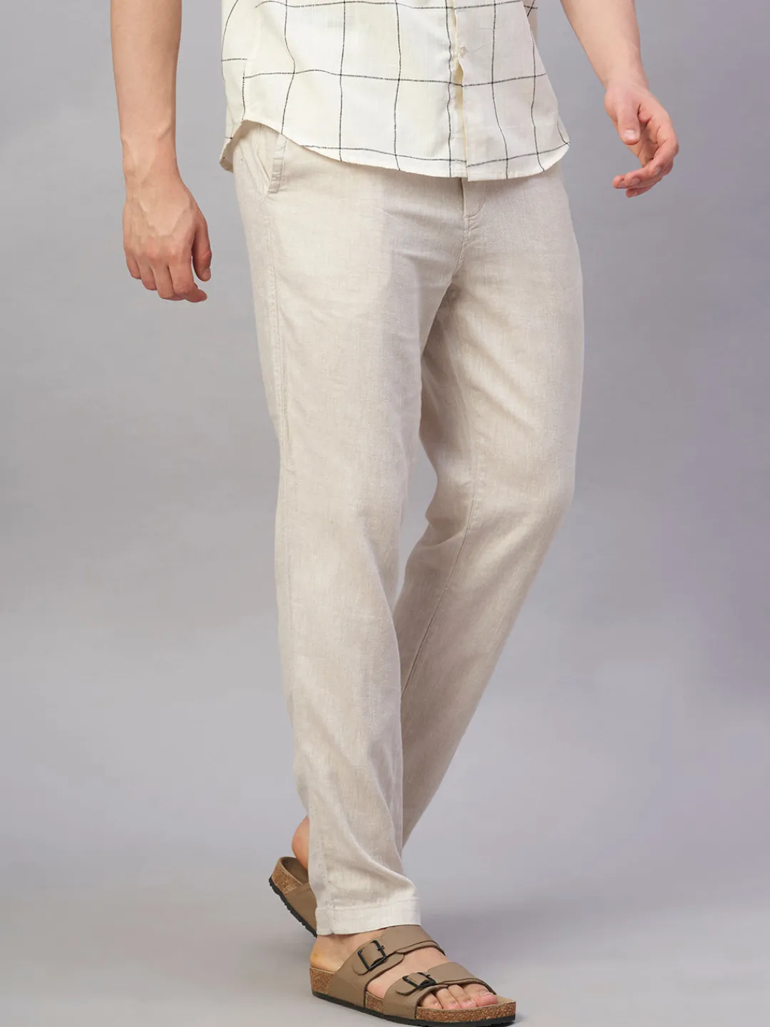 Cottonworld Pants | Pants^Men's Linen Cotton Regular Fit Pant