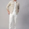 Cottonworld Jackets^Men's Pure Linen Regular Fit Light Weight Summer Jacket