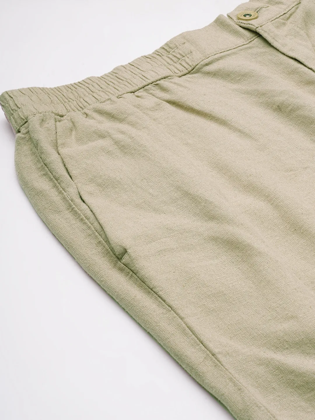 Cottonworld Pants | Pants^Men's Viscose Linen Regular Fit Pant