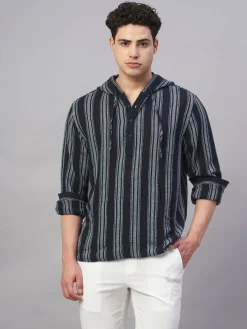Women Cottonworld Striped | Striped^Men's 100% Cotton Regular Fit Shirt
