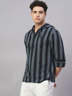 Women Cottonworld Striped | Striped^Men's 100% Cotton Regular Fit Shirt