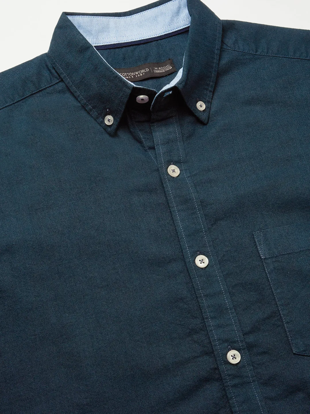 Women Cottonworld Solid | Solid^Men's 100% Cotton Regular Fit Shirt