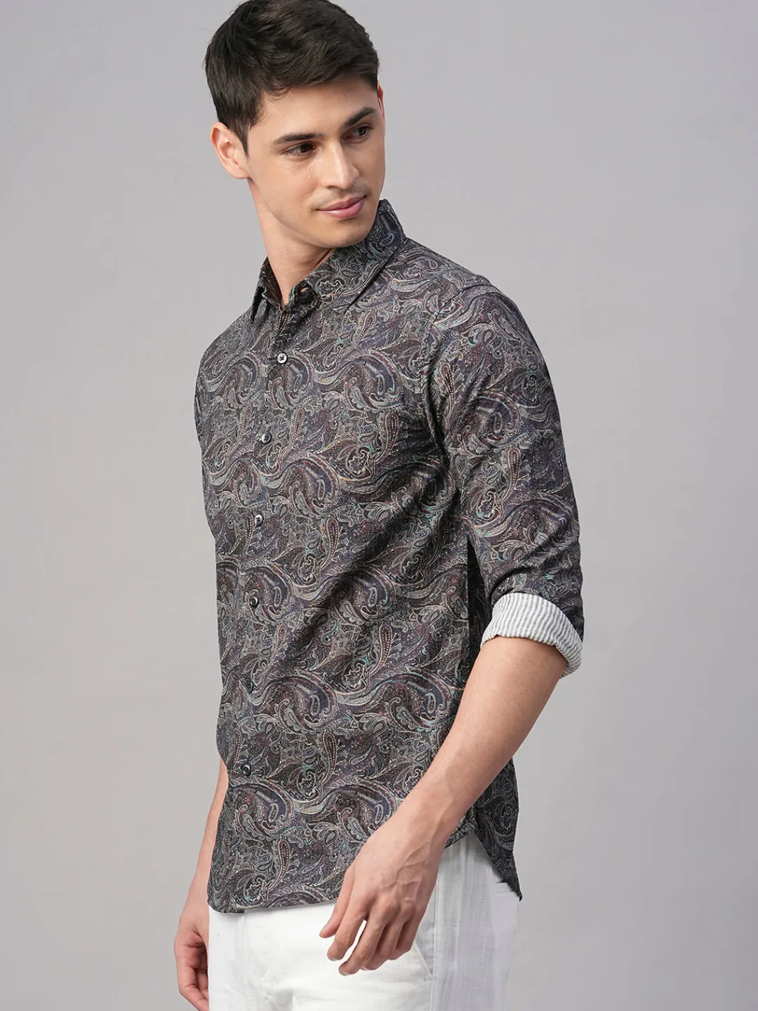 Women Cottonworld Print | Print^Men's 100% Cotton Slim Fit Shirt