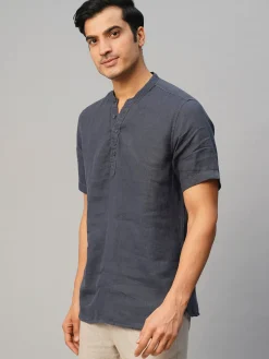 Women Cottonworld 100% Linen Shirts | 100% Linen Shirts^Men's 100% Linen Slim Fit Shirt