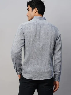 Women Cottonworld 100% Linen Shirts | 100% Linen Shirts^Men's 100% Linen Slim Fit Long Sleeved Shirt