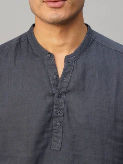 Women Cottonworld 100% Linen Shirts | 100% Linen Shirts^Men's 100% Linen Slim Fit Shirt
