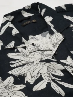 Women Cottonworld Print | Print^Men's Cotton Flax Loose Fit Printed Shirt