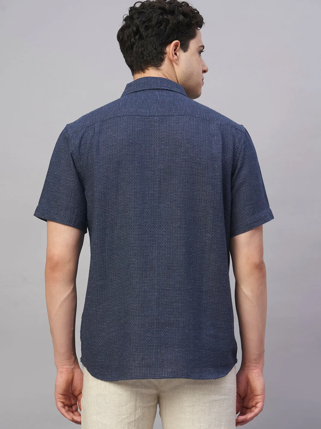 Women Cottonworld Checkered | Checkered^Men's Cotton Flax Regular Fit Shirt