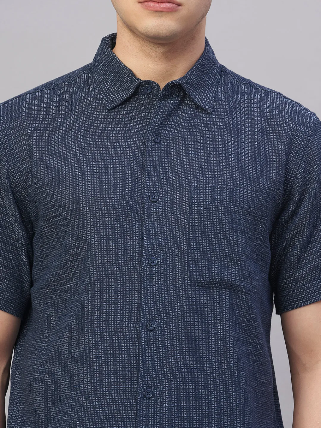 Women Cottonworld Checkered | Checkered^Men's Cotton Flax Regular Fit Shirt