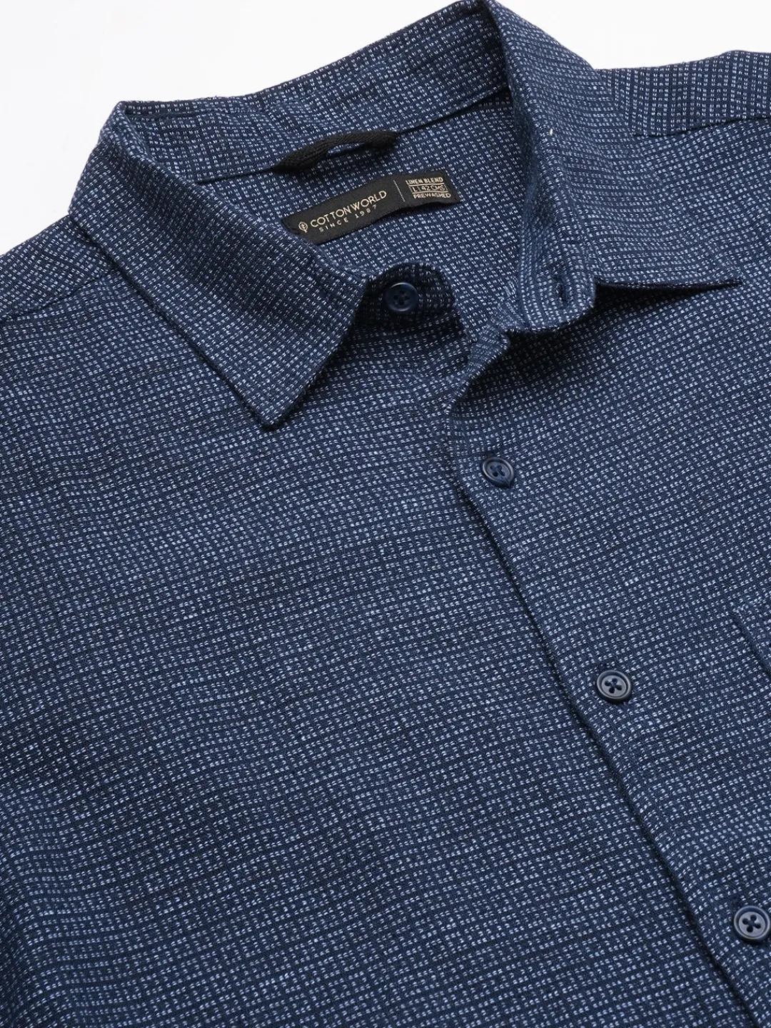 Women Cottonworld Checkered | Checkered^Men's Cotton Flax Regular Fit Shirt