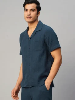 Women Cottonworld Solid | Solid^Men's Cotton Loose Fit Shirt