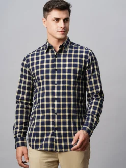 Women Cottonworld Checkered | Checkered^Men's Cotton Regular Fit Checked Shirt