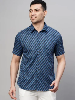 Women Cottonworld Print | Print^Men's Cotton Regular Fit Printed Shirt