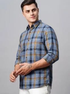 Women Cottonworld Checkered | Checkered^Men's Cotton Regular Fit Checked Shirt