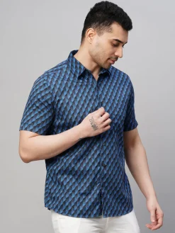 Women Cottonworld Print | Print^Men's Cotton Regular Fit Printed Shirt