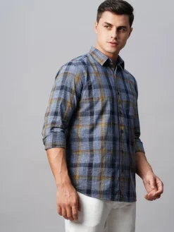 Women Cottonworld Checkered | Checkered^Men's Cotton Regular Fit Checked Shirt