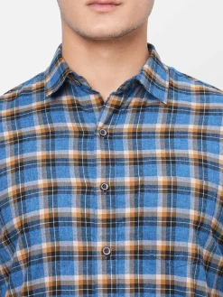Women Cottonworld Checkered | Checkered^Men's Cotton Regular Fit Checked Shirt