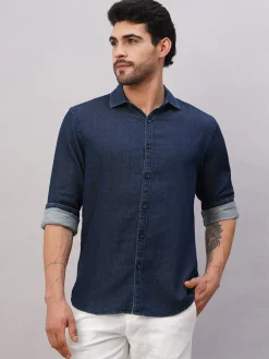 Women Cottonworld Solid | Solid^Men's Cotton Slim Fit Shirt