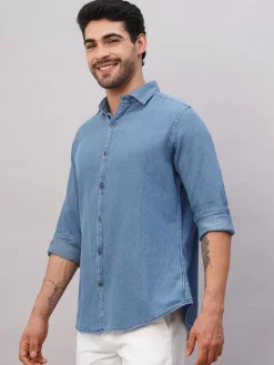 Women Cottonworld Solid | Solid^Men's Cotton Slim Fit Shirt