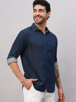 Women Cottonworld Solid | Solid^Men's Cotton Slim Fit Shirt