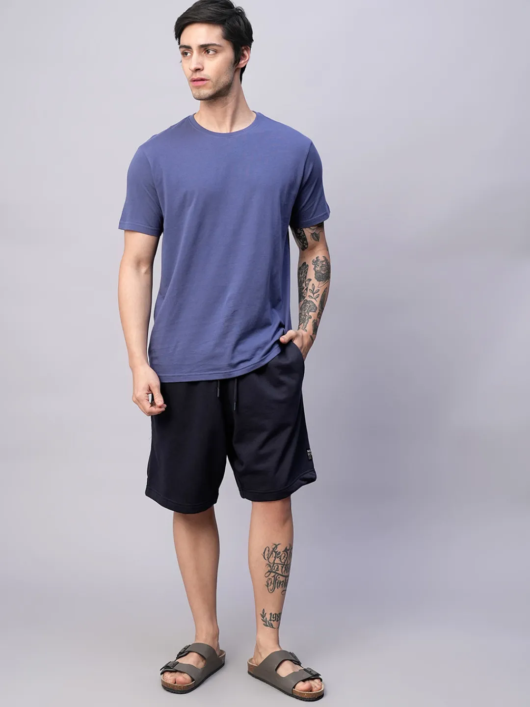 Cottonworld Men^Men's Organic Cotton Regular Fit Shorts