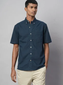 Women Cottonworld Solid | Solid^Men's Oxford 100% Cotton Regular Fit Shirt