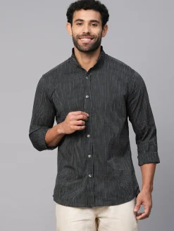 Women Cottonworld Striped | Striped^Men's Cotton Slim Fit Striped Shirt