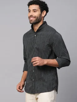 Women Cottonworld Striped | Striped^Men's Cotton Slim Fit Striped Shirt