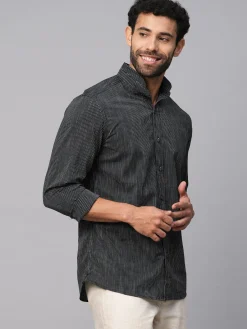 Women Cottonworld Striped | Striped^Men's Cotton Slim Fit Striped Shirt
