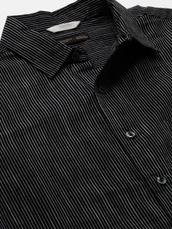 Women Cottonworld Striped | Striped^Men's Cotton Slim Fit Striped Shirt