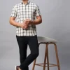 Women Cottonworld Checkered | Checkered^Men's Cotton Regular Fit Checked Shirt
