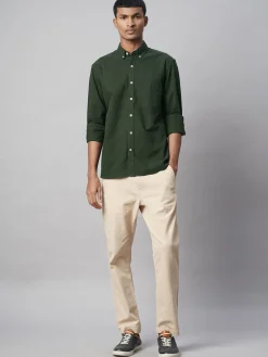 Women Cottonworld Solid | Solid^Men's 100% Cotton Regular Fit Shirt