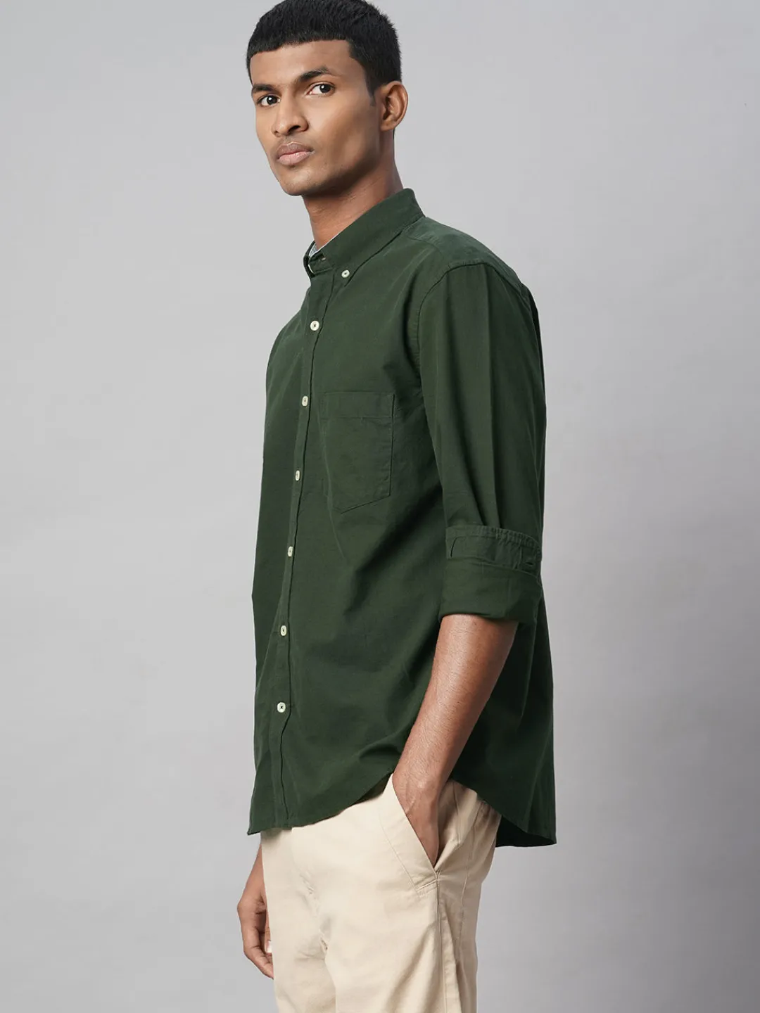 Women Cottonworld Solid | Solid^Men's 100% Cotton Regular Fit Shirt