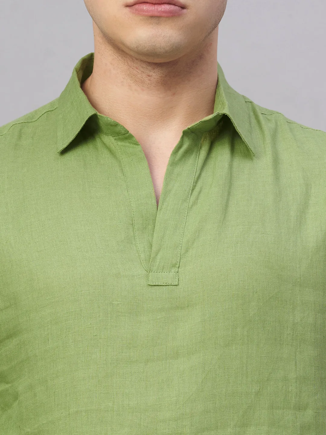 Women Cottonworld 100% Linen Shirts | 100% Linen Shirts^Men's 100% Linen Regular Fit Shirt