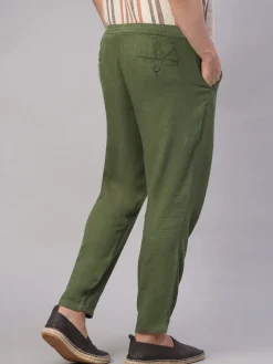 Cottonworld Pants | Pants^Men's Viscose Linen Regular Fit Pant