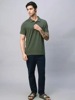 Cottonworld Men | Regular Fit^Men's Cotton Bamboo Elastane Regular Fit Tshirt