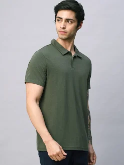 Cottonworld Men | Regular Fit^Men's Cotton Bamboo Elastane Regular Fit Tshirt
