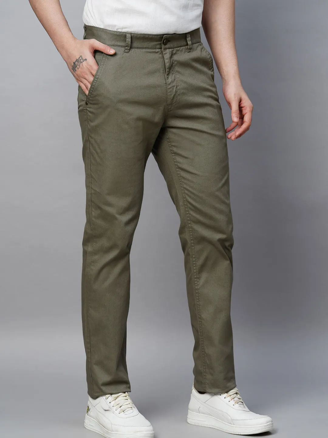Cottonworld Slim Fit | Casual^Men's Cotton Lycra Slim Fit Pant