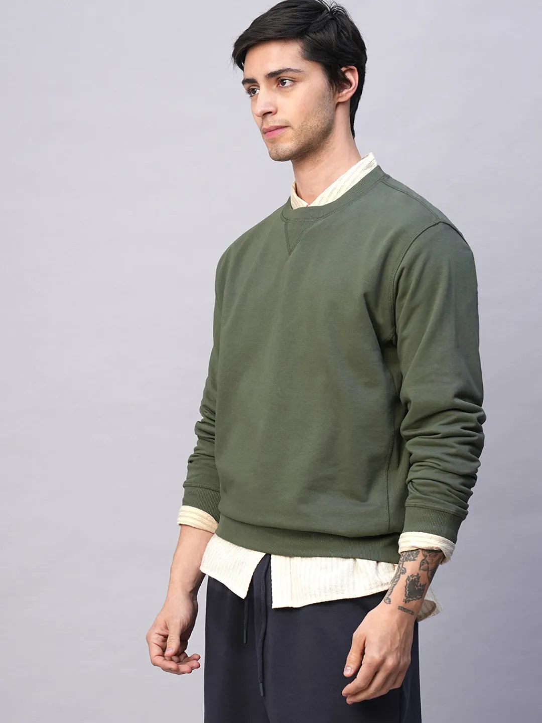 Cottonworld Men | Regular Fit^Men's Organic Cotton Regular Fit Sweatshirt