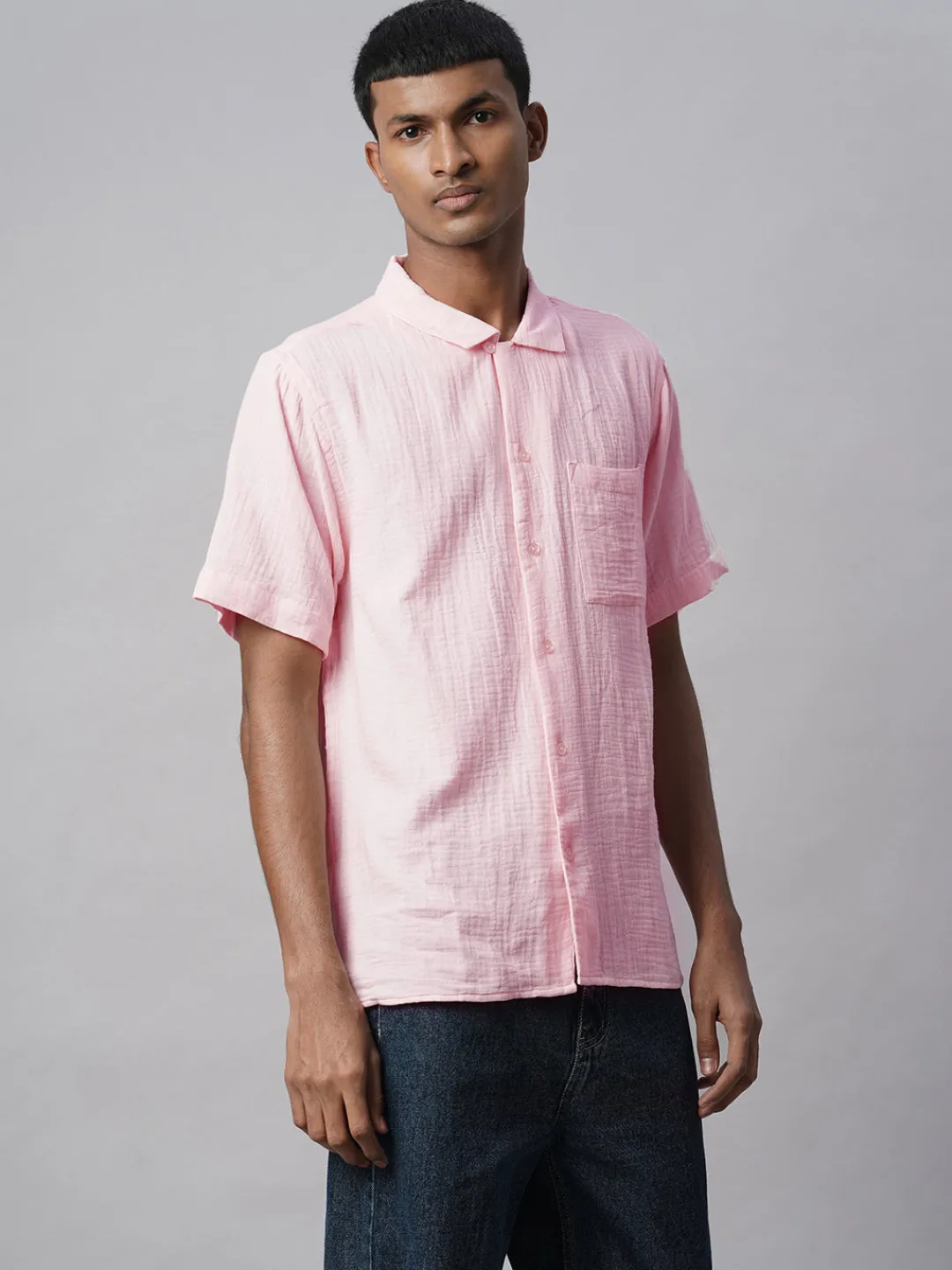 Women Cottonworld Solid | Solid^Men's 100% Cotton Regular Fit Shirt