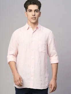 Women Cottonworld 100% Linen Shirts | 100% Linen Shirts^Men's 100% Linen Regular Fit Shirt
